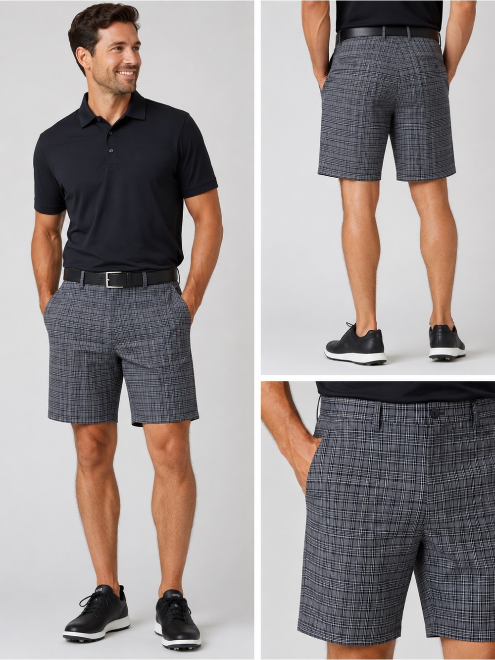 Walter Hagen Golf Shorts Men's Size 34 Performance Stretch Gray
